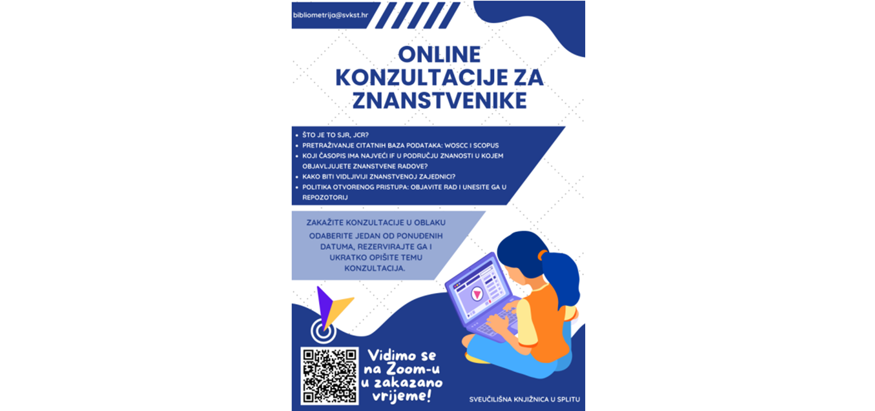 Online konzultacije za znanstvenike – nova usluga u Knjižnici